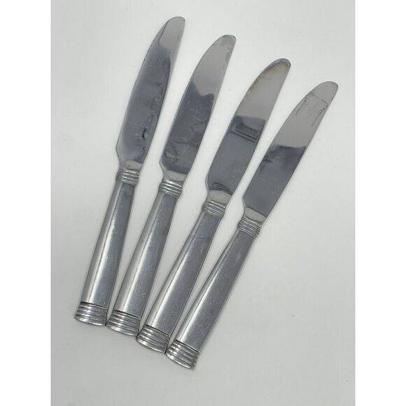 Wallace NAPOLI Glossy Dinner Knives 8 7/8” Stainless Flatware Set Of 4 - Picture 5 of 6